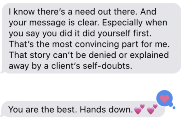 Coach Caroleen testimonial - clear need out there